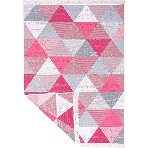 Fashion4Home Teppich Kurzflor - Boho Kelim Teppich, Wohnzimmerteppich, Schlafzimmer und...