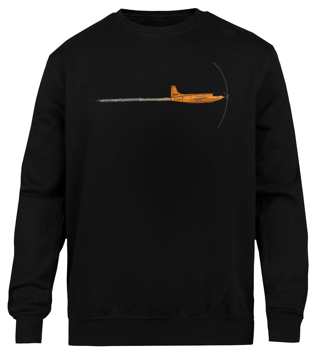 Bell X 1 Przełamanie Bariery Dźwięku Unisex Czarny Sweter Ekologiczny Unisex Black Sweatshirt Eco-Friendly Crewneck