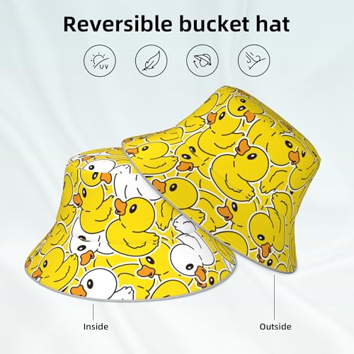 Image of Bucket Hat Beach Summer Sun Hat Reversible Fisherman Hats Double Sided Wearing for Women Men Boys Girls