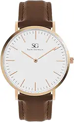 Relógio Masculino Couro Marrom Bronx Rosé Gold Saint Germain 40mm