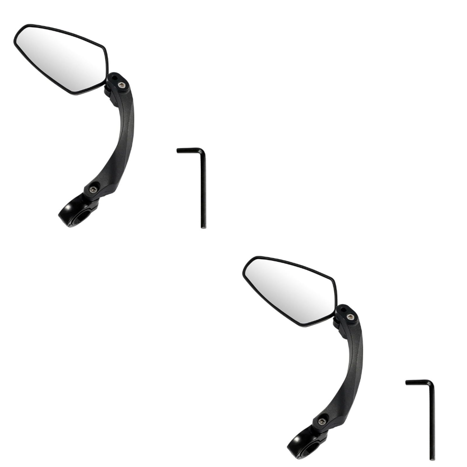 HANABASS 2piezas Espejo Retrovisor De Bicicleta Ajustable Para Manillar Visibilidad Ampliada y Seguro Para Ciclismo Izquierda