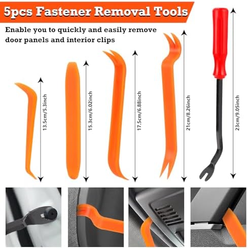 Car Retainer Clips & Fasteners Kit – 32 Universal Sizes Nylon Bumper, Fender Rivets, Door Panel Clips, and Plastic Rivets with 10 Cable Ties and Removal Tool for Toyota, Ford (1240pcs) - 3