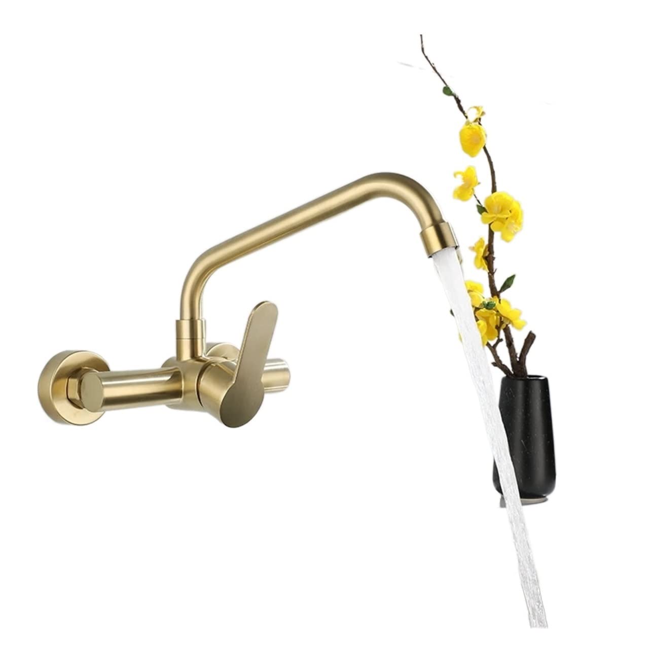 Goldia de oro cepillada grifo giratero girator,Control preciso(Style 2)