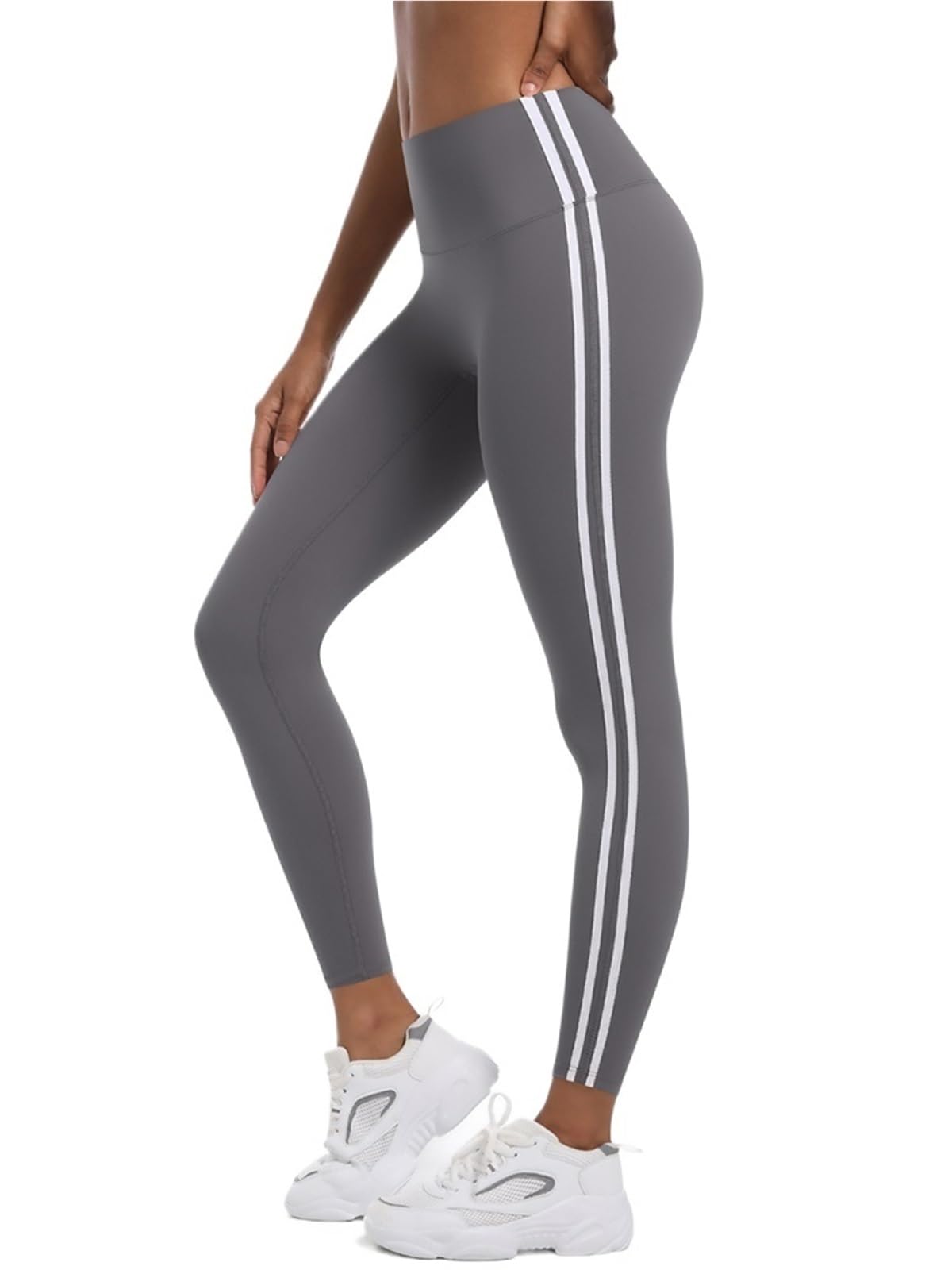 Spodnie do jogi slim trening bieganie sportowe legginsy trening kontrola brzucha