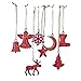 Produktbild Loberon Weihnachtsschmuck 8er Set Rudy & Co, Weihnachtskugeln, Eisen, H/B ca. 8/6 cm, rot