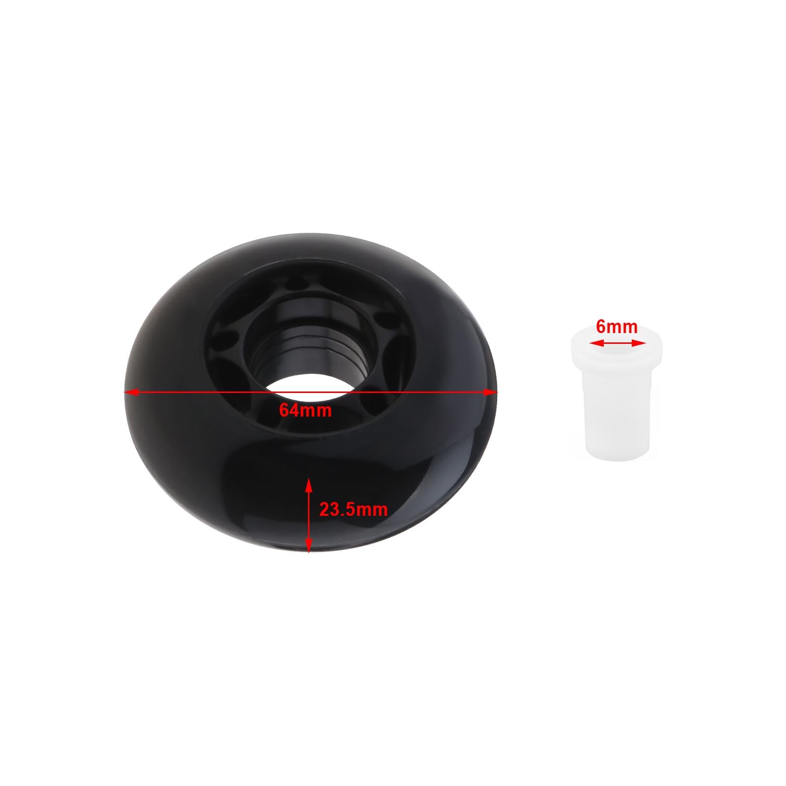 ECSiNG Roues de Patin à Roues Alignées 64mm 82A ABEC-7 8pcs