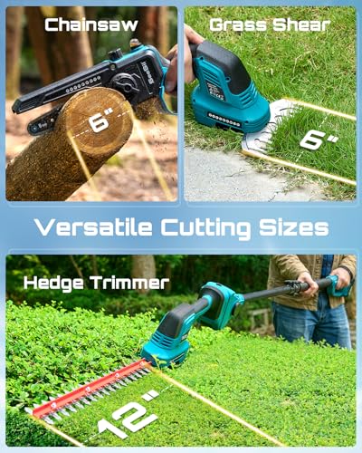 SEESII 6-in-1 Pole Saw & Hedge Trimmer