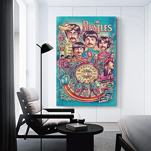 Poster de groupe de rock britannique The Beatles – Décoration murale rétro pour la maison, la chambre à coucher, 60 x 90… - Les Beatles, Paul McCartney, John Lennon, RIngo Starr, George Harrison Poster de groupe de rock britannique The Beatles - Décoration murale rétro pour la maison, la chambre à coucher, 60 x 90… – Image 4