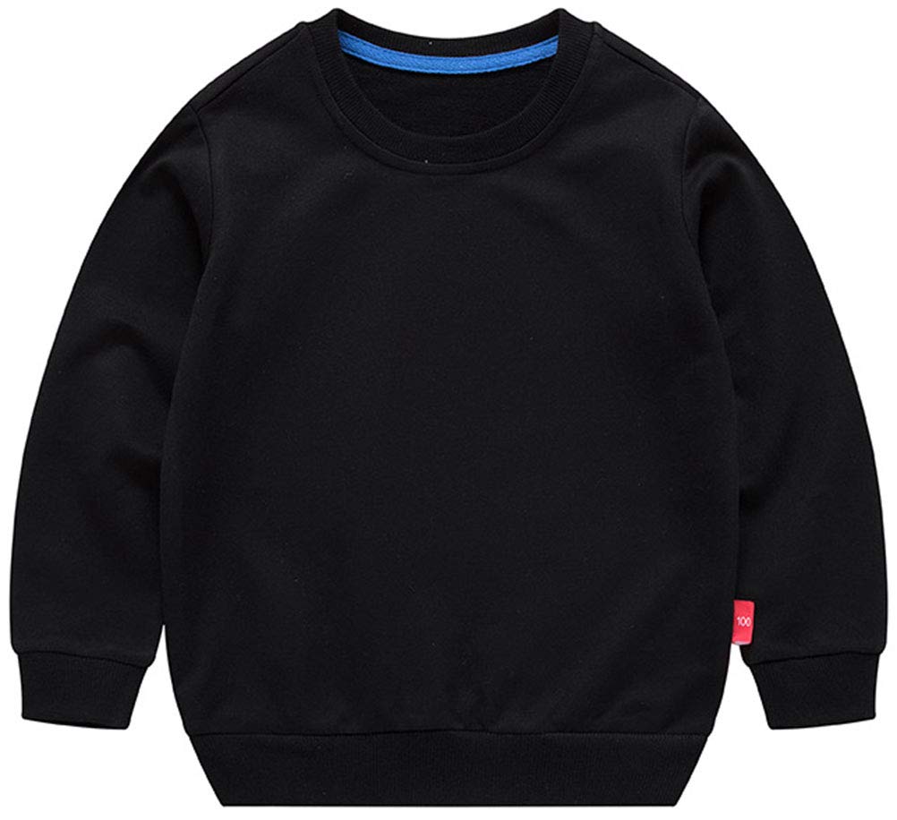 PTPuke Toddler Boys Girls Solid Cotton Thin Sweatshirt Long Sleeve top T-Shirts