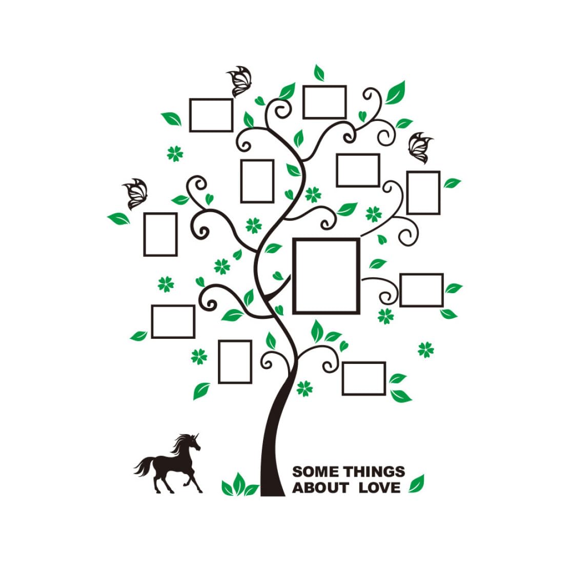 Sticker arbre généalogique photo pour habiller le mur de votre séjour