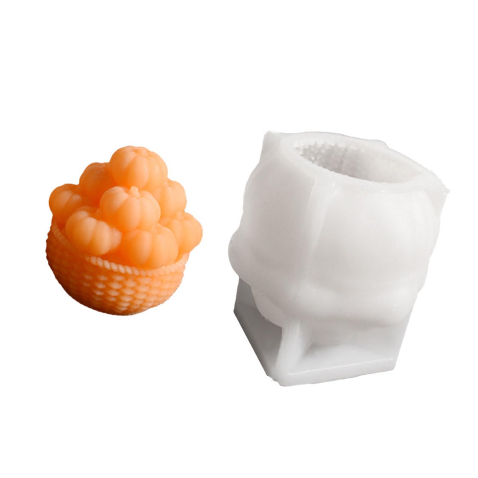 Tsophreniq Halloween Pumpkin Shape Silicone Mold for Soap Crafting Halloween Decorations Baking Tool Pumpkin Silicone Molds
