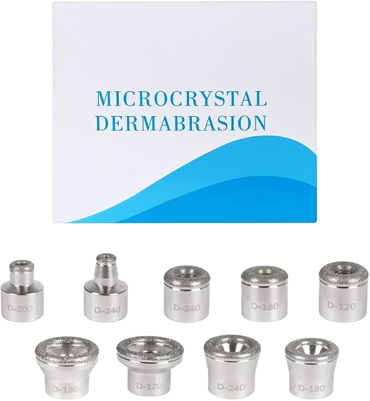 Cabeças de microdermoabrasão com ponta de diamante ZEIZOMZER, 9 unidades