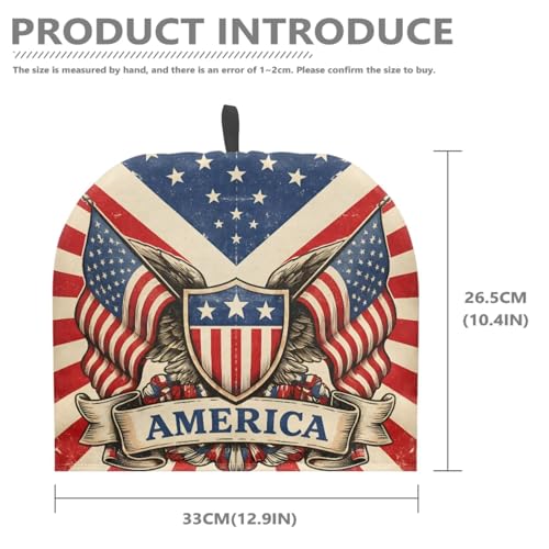 Image of American Flag Print Tea Cozy for Teapot Insulated Large Teapot Warm Tea Kettle Cover Machine Washable Coffee Pot Cloth Covers Kitchen Home Decorations for Party