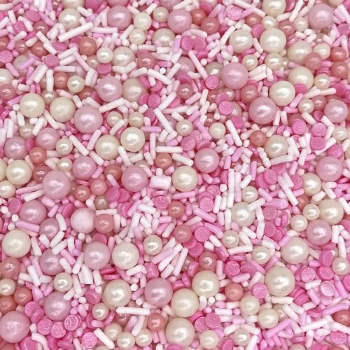 Image of Manvscakes, Valentines, pink and purple sprinkles, cake sprinkles, sprinkles mix, cookie sprinkles, princess cake, cupcake decorations, gluten free, ice cream, edible
