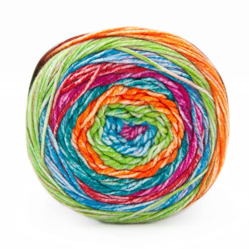 Image of Lion Brand Yarn Mandala Ombre Yarn with Vibrant Colors, Soft Yarn for Crocheting and Knitting, Happy, 2-Pack