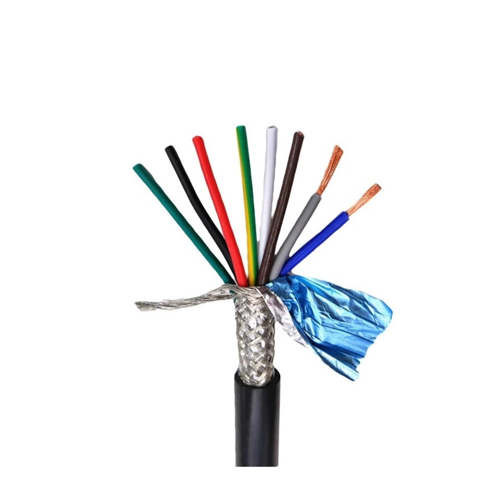 Ekranowany kabel sterowniczy RVVP 10/20 m, 2–8 żył 26–18AWG