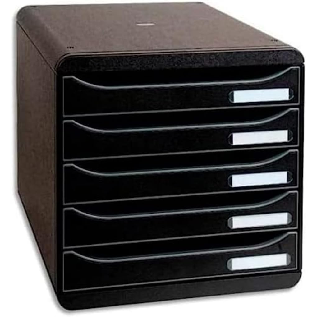 Exacompta Big-Box Plus ECOBlack, 5 Drawer - Black