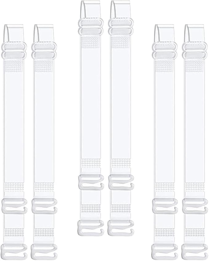 Bra Straps Invisible Adjustable Bra Strap 3 Pair Transparent Bra Straps Non-Slip Shoulder Straps (Transparent Bra Straps, Free Size)