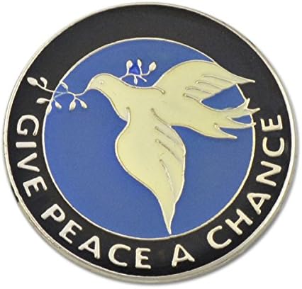 EvolveFISH Give Peace a Chance Dove Lapel Pin - [1" Diameter]