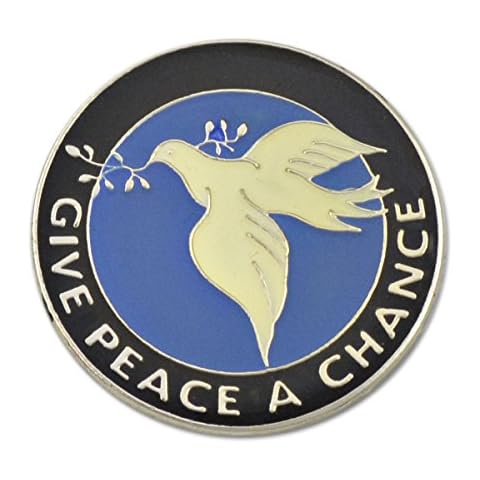 EvolveFISH Give Peace a Chance Dove Lapel Pin - [1" Diameter] Cover