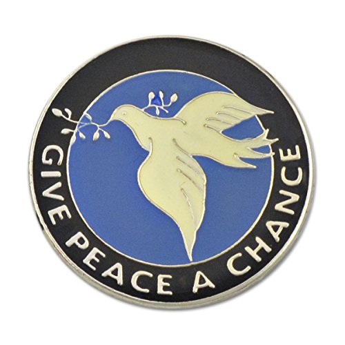 EvolveFISH Give Peace a Chance Dove Lapel Pin - [1" Diameter]