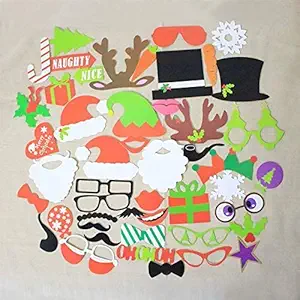 Big Dot of Happiness Tropical Christmas - Beach Santa Holiday Party Photo Booth Props Kit - 20 Count