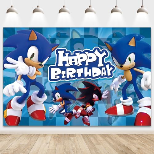 Happy Birthday Banner 5x3FT Backdrop Personalised Birthday Banners Photography Cartoon Theme Party Decoration Photo Background for Children Kids Boys Girls
