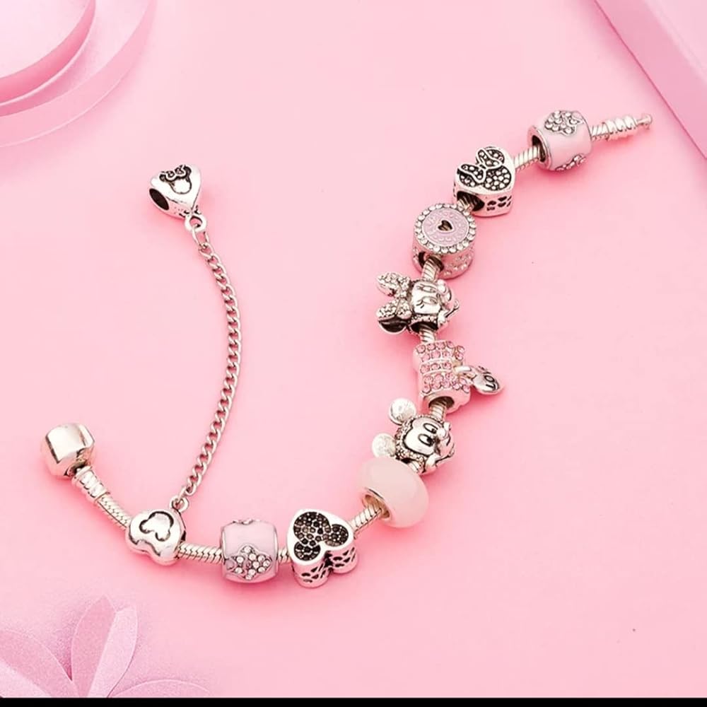 パンドラ ピンク系ブレスレットチャームセット 18センチ Amazon | Essenburg レディース ジュエリー ゴールドチャーム