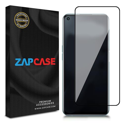 Image of ZAP CASE HD Plus Tempered Glass Screen Protector Compatible For Realme 9i 5G (Black) Edge To Edge Coverage With Easy Installation Kit