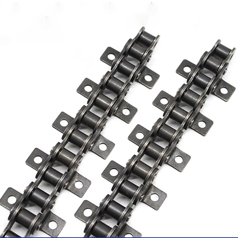PLC　 Z-08B 08B Roller Chain, K2 Double Curved Single Hole Attachment, 1/2