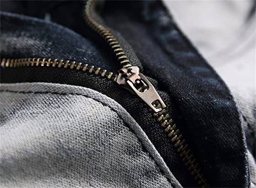 Jeans ajustados tipo biker con cremallera para hombre miniatura 4