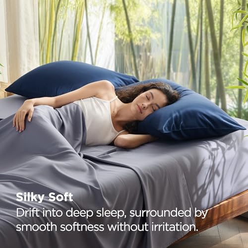 Image of Bedsure Zipper Pillow Cases Queen Size from Rayon Derived from Bamboo