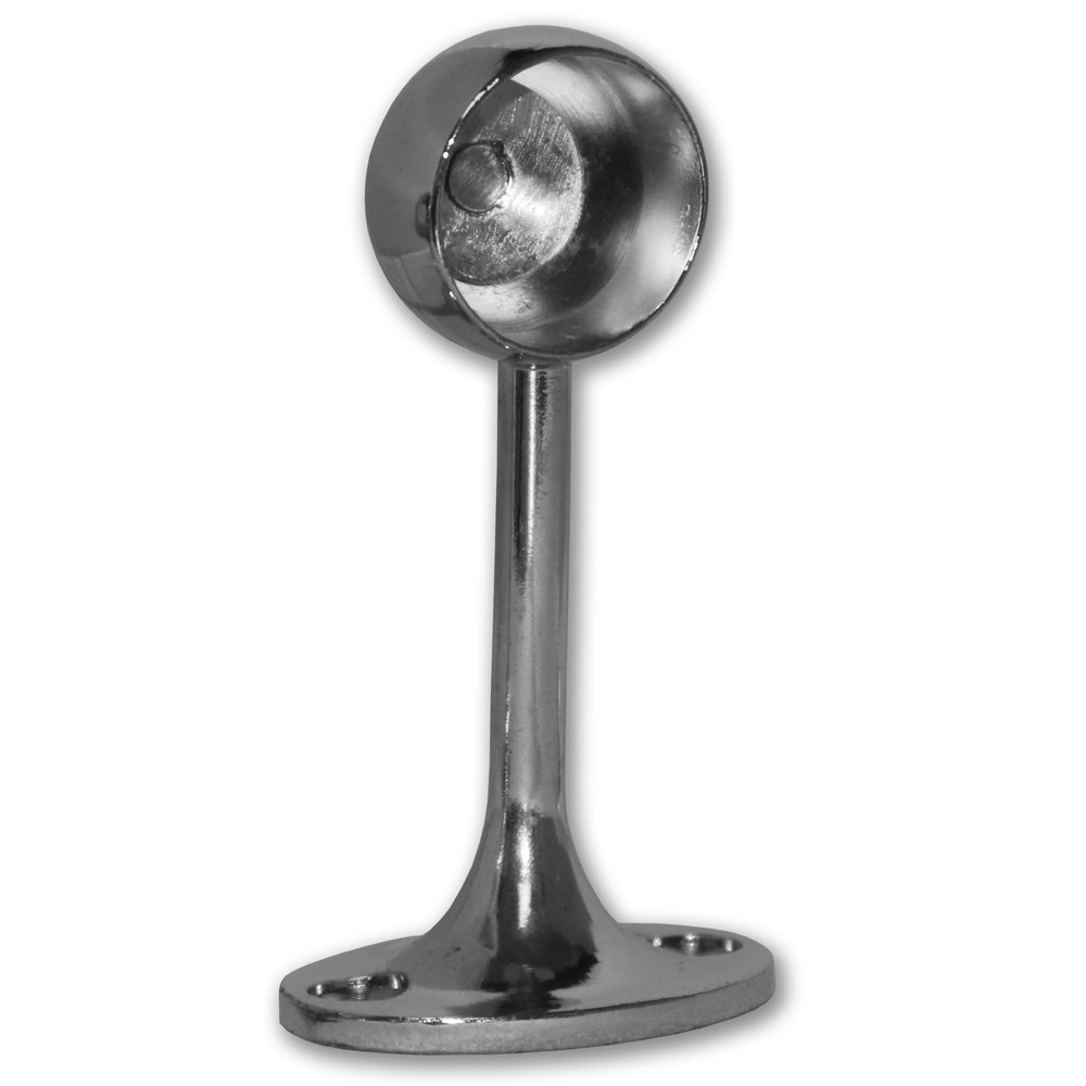 Chrome Towel Rail End Support Socket - 25Mm (Pack Of 2)