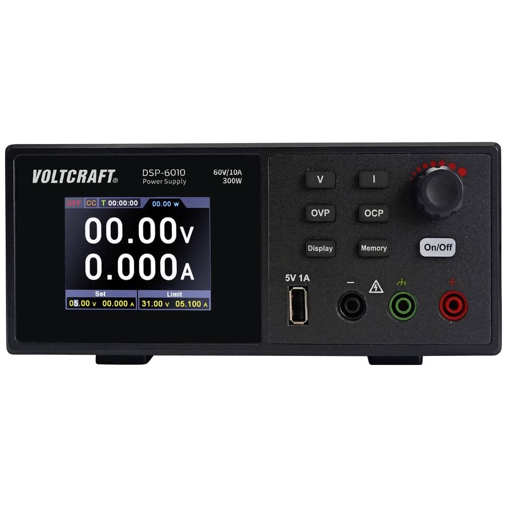 VOLTCRAFT DSP-6010 Labornetzgerät, einstellbar 0-60 V 0-10 A 300 W USB 2.0 Buchse A fernsteuerbar Anzahl Ausgänge 1