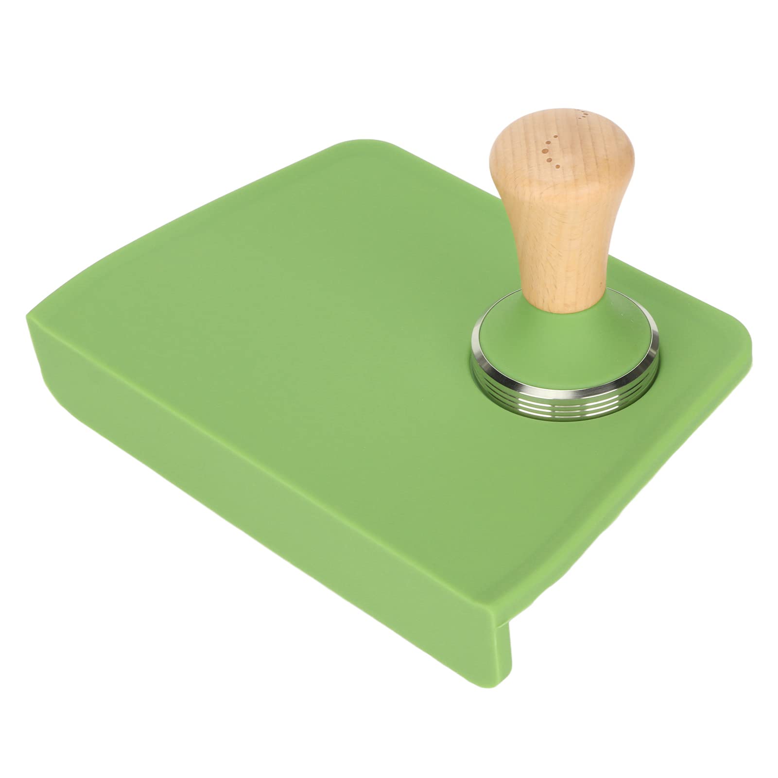 Wakects Tappetino Antipolvere per caffè Tappetino Antimanomissione in Silicone con Manico in Faggio 207 X 145 X 40 Mm Antipolvere Antiolio con Fessura Antimanomissione per la Postazione caffè dei