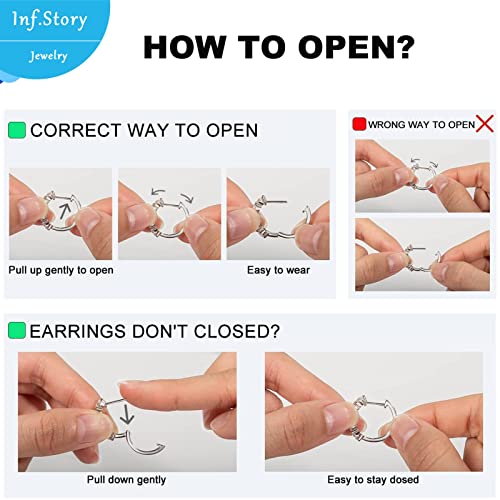 Moissanite Hoop Earrings, 2.6cttw D Color VVS1 Round Cut Hoop Earring, 925 Sterling Silver Huggie Earring for Women Wedding Earrings4