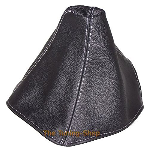 FOR CADILLAC CTS V 2004-2007 SHIFT BOOT BLACK GENUINE LEATHER GREY STITCHING