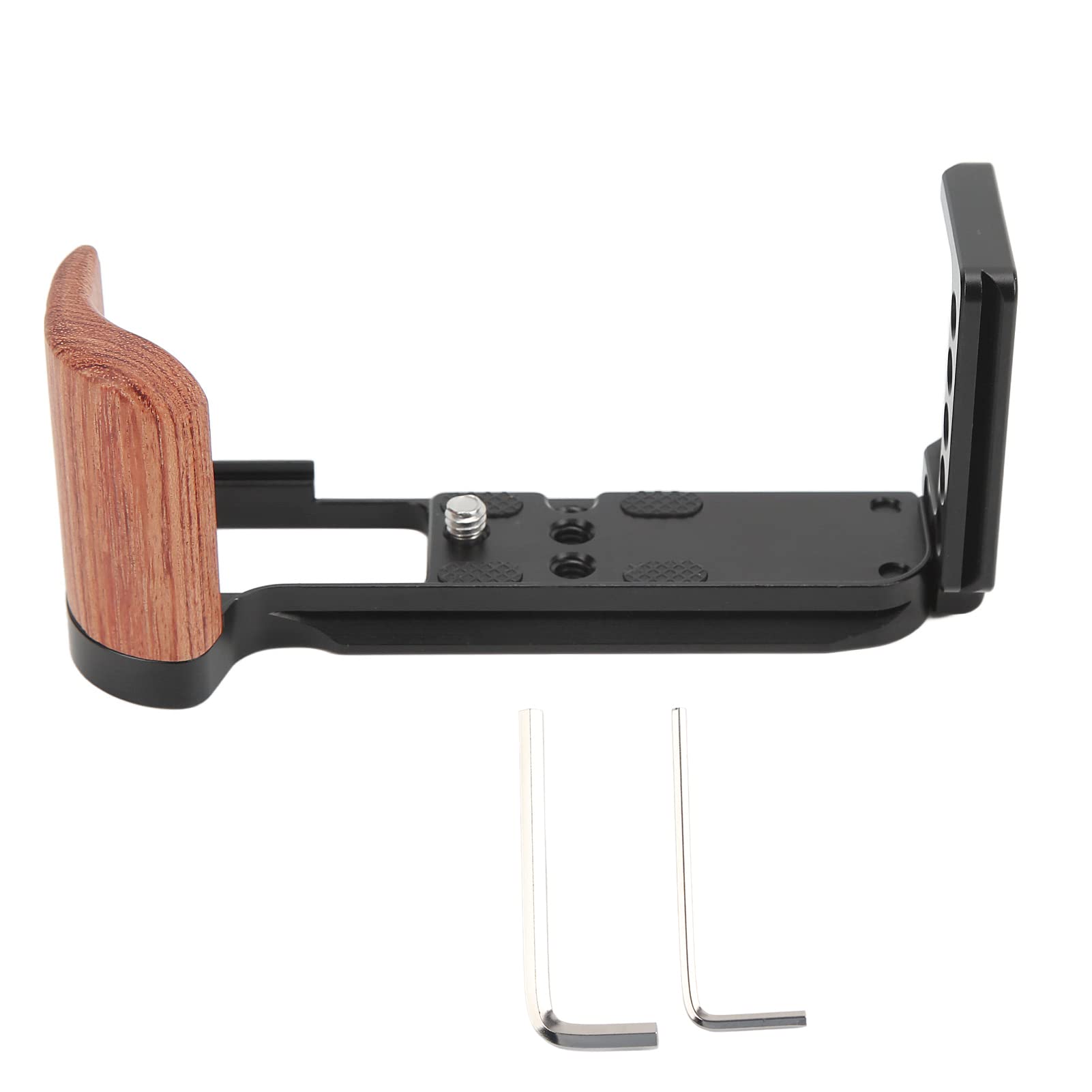 Aluminio L Soporte Placa de liberación rápida para X T30 Arca Swiss Compatible Vertical Grip Ligero CNC mecanizado con roscas de 1/4"