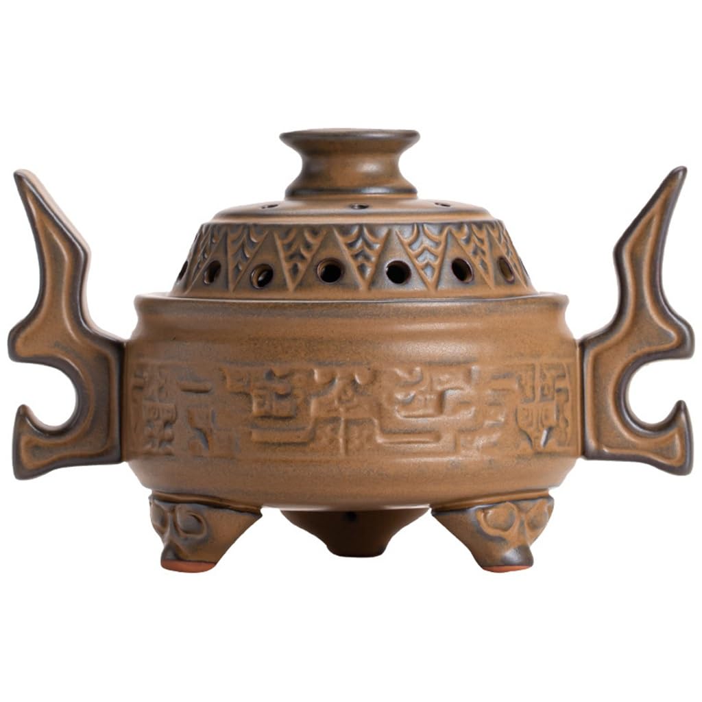 Brûleur d'encens pour table à thé en céramique antique, idéal salon et méditation