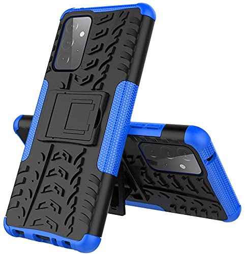 ELECDON Case Compatible with Samsung  A72  5G 4G Case,  Galaxy   A72  Cover Slim Case Heavy Duty with Kickstand Dual Layer Drop Protection Shockproof Hard Phone Case for Samsung  Galaxy   A72  5G 4G (Blue)