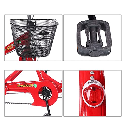 LEELLY Ultraleichtes dreirädriges Fahrrad Schwarz 16 Zoll Erwachsenes Dreirad mit Einkaufskorb Rückenlehne Sitz Trike Fahrrad Fahrrad für Senioren Frauen Männer – Bild 5