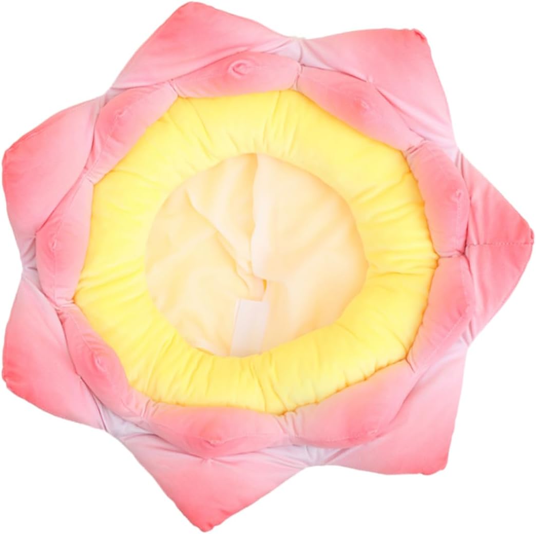 Plush Lotus Flower Headgear for Halloween Costume Parties Photoshoots Fun Novelty Hat for Cosplay Carnival Events Unique Photography Props