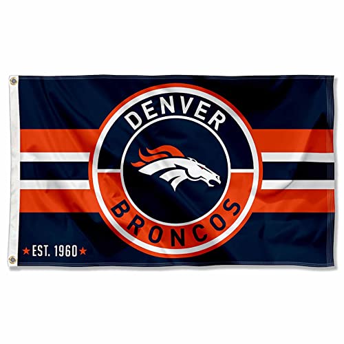 Bannière Denver Broncos WinCraft logo circulaire de football américain 7x12