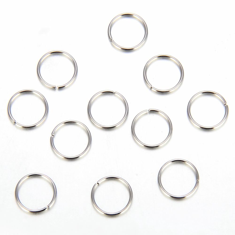 200pcs 10mm Open Jump Ring O Ring Connector (Strong Wire 1mm/18 Gauge) 18K Yellow Gold Plated Brass for DIY Craft Jewelry Making CF84-10