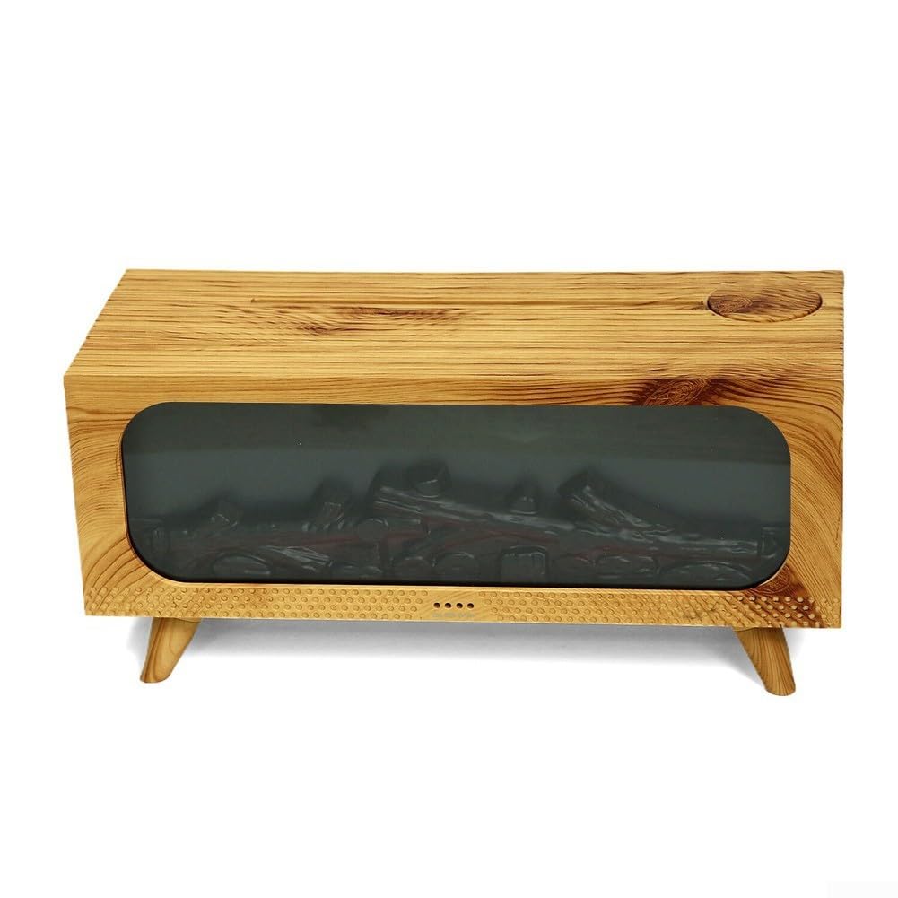 Difusor de Aromas para madera con Luces LED 7 Colores Difusor(Yellow)