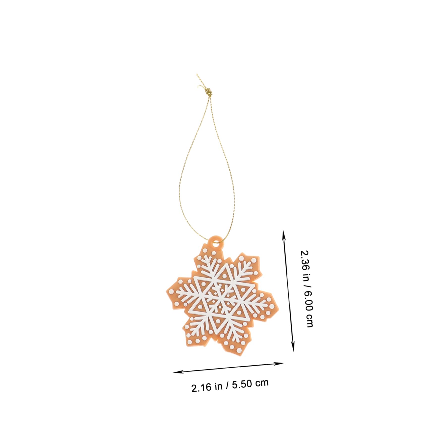 Alipis 60 Pièces Pendentif Flocon De Neige Ornement d'arbre De Noël Pendentif d'arbre De Noël Flocons De Neige Décoratifs Ornement De Noël Flocon De Neige en D'Épice Suspendus Décor