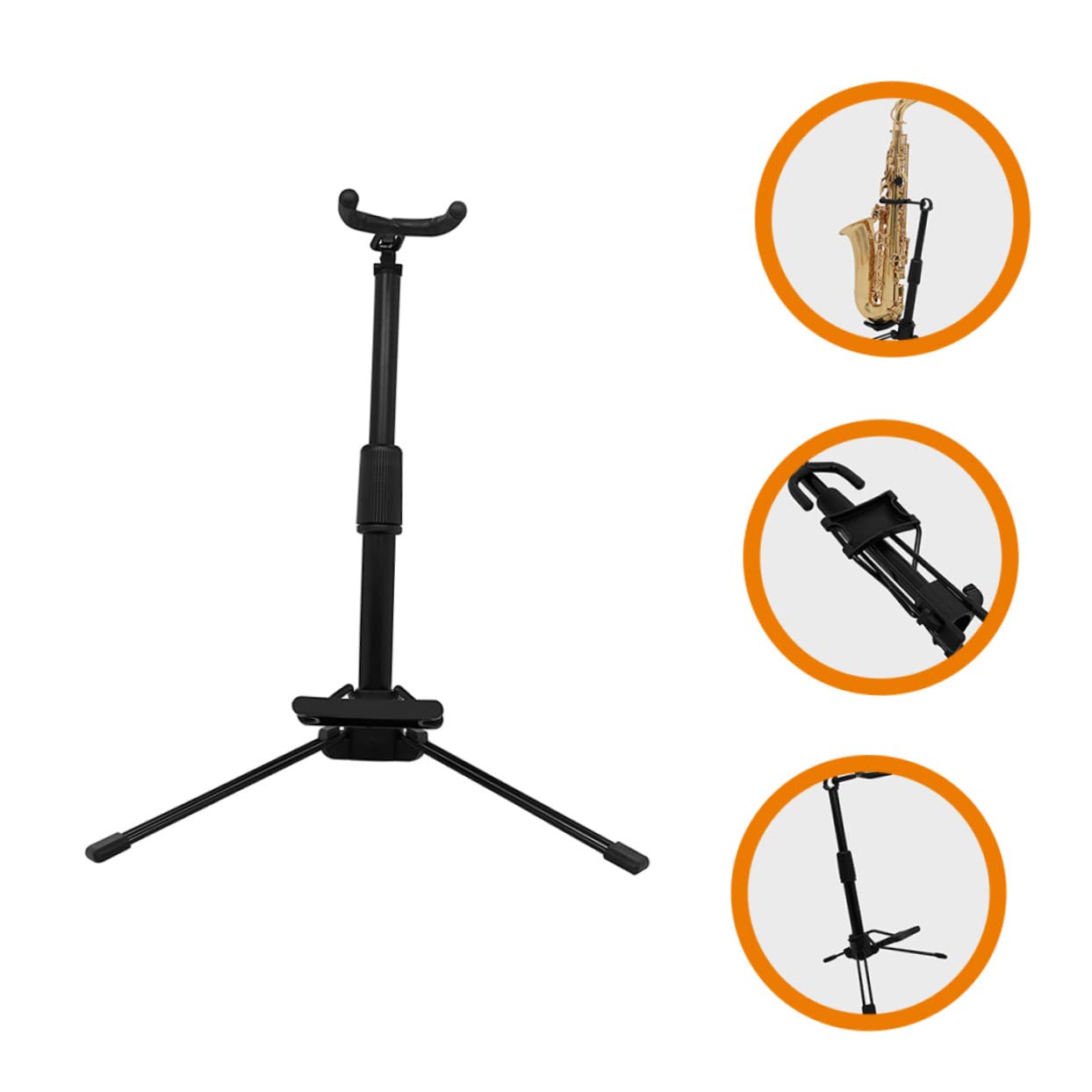 FAVOMOTO Folding Flute Holder Multi-purpose Floor Stand for Oboe Trombone Trumpet