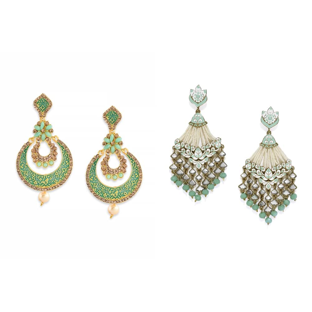See full amazon price history chart for Zaveri Pearls Gold Tone Beautifully Enamelled Dangle & Drop Earring For Women-ZPFK7345 with Zaveri Pearls Antique Gold Tone Embellished With Pearls & Meenakaari Dangle Earring For Women-ZPFK7383 Zaveri Pearls Gold Tone Beautifully Enamelled Dangle & Drop Earring For Women-ZPFK7345 with Zaveri Pearls Antique Gold Tone Embellished With Pearls & Meenakaari Dangle Earring For Women-ZPFK7383 (B0BVBMHD1P) Amazon Price History, Amazon Price Tracker