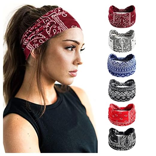 6 Piezas Cinta de Pelo de Yoga Ancha, Banda Pelo Mujer Diadema Ancha, Elásticas Anchas Diademas Suaves Bohe-elástico Cinta Diademas Turbantes pelo de Algodón Diademas, Para Yoga Ejercicio Diario