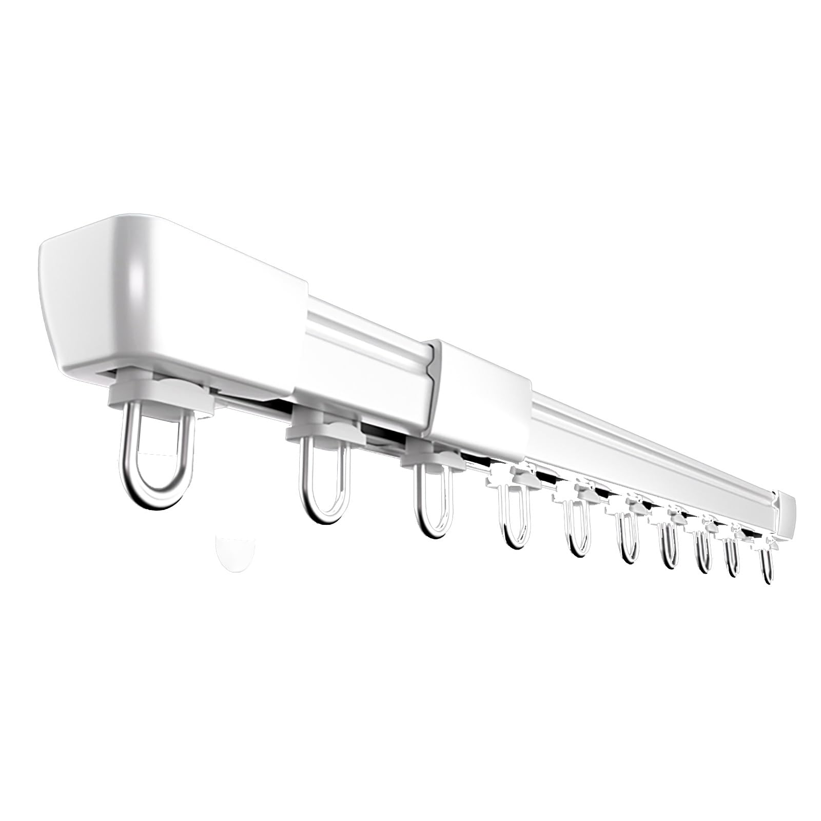 Binario Per Tende Scalabile, Binario Tenda Soffitto In Metallo, Bastone Per Tende In Lega Di Alluminio, Bastone Per Tenda Silenzioso Per Soggiorno E Camera Da Letto(1.65-3m)